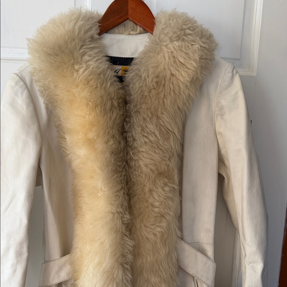 Vintage leather and fur Jacket